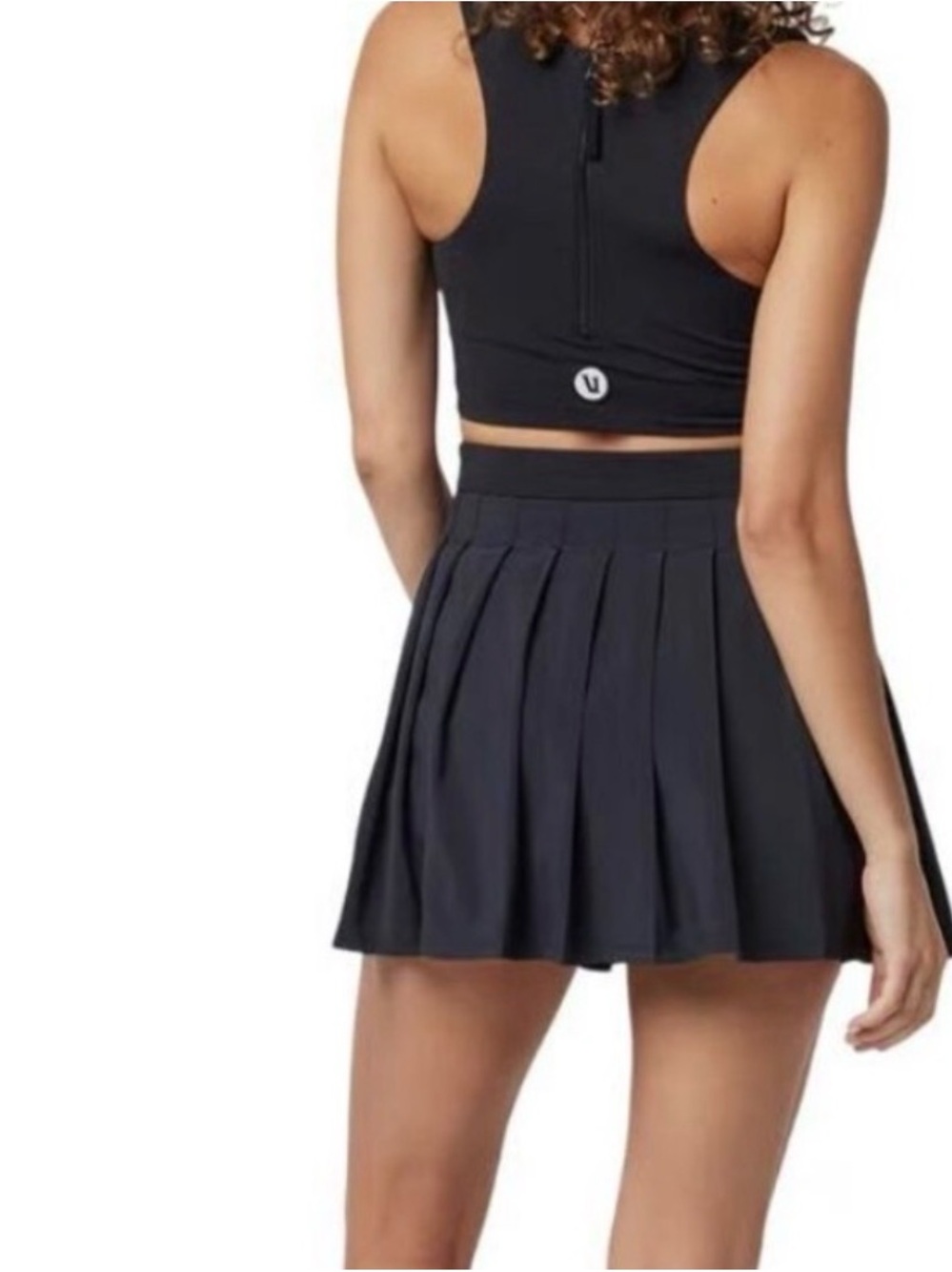 Vuori Black Pleated Mini Dress - Picture 2 of 5